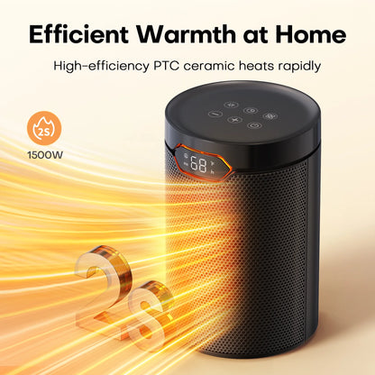 Digital Portable Space Heater-Black