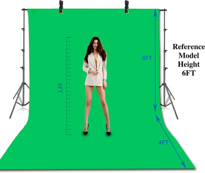 Photo Video Studio 8.5 X 10Ft Green Screen Backdrop Stand Kit