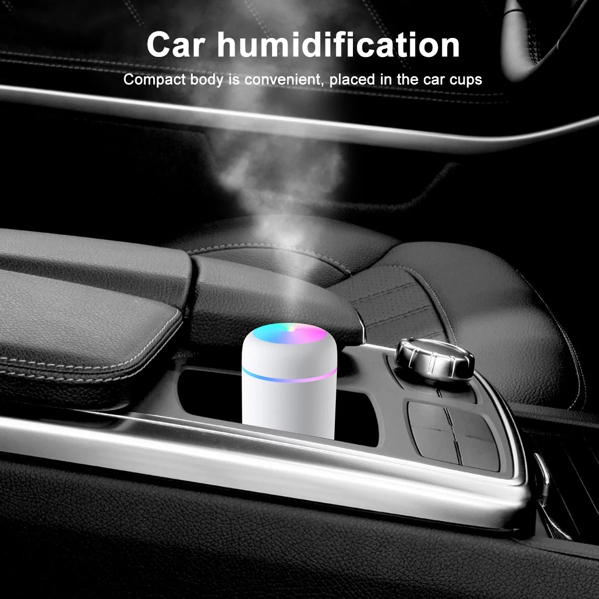 Portable Mini Humidifier, 300Ml -Black